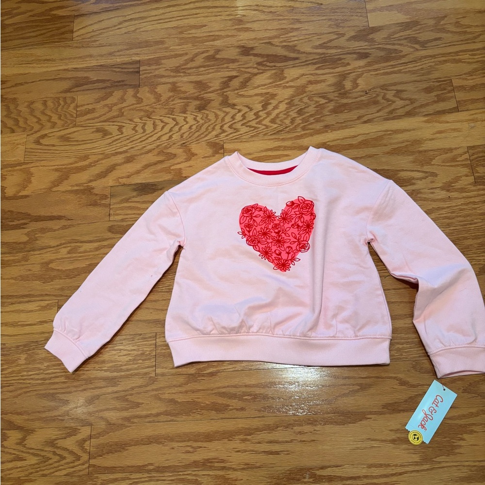 Cat & Jack Pink Heart Sweatshirt
